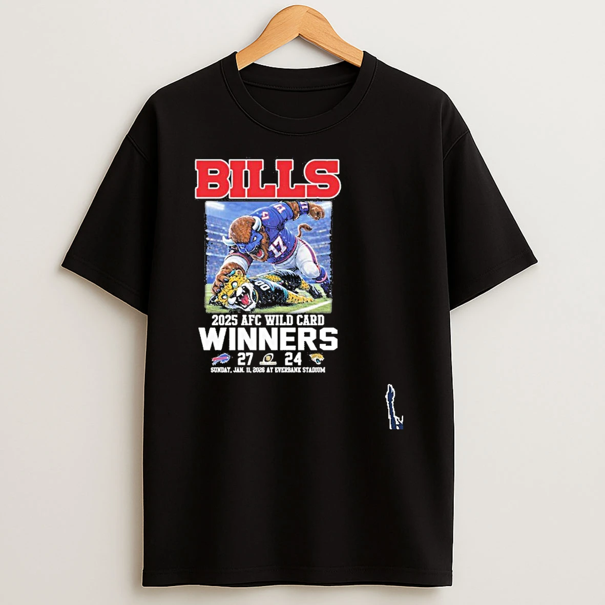 Buffalo Bills Mascot Beat Jaguars 2026 Afc Wild Card Winners Score T Shirt