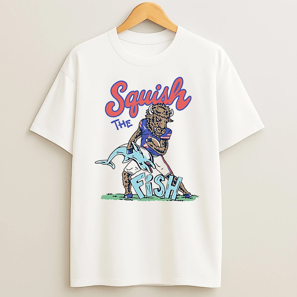 Buffalo Bills Vs Miami Squish The Fish T Shirt