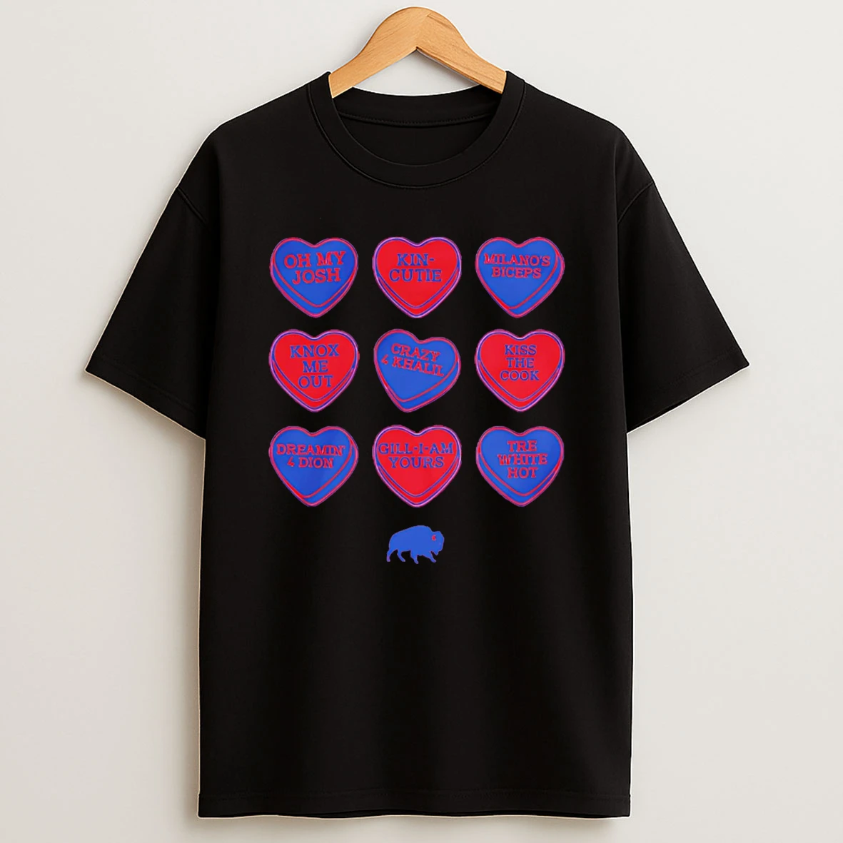 Buffalo Football Oh My Josh Kin Cutie Milanos Biceps T Shirt
