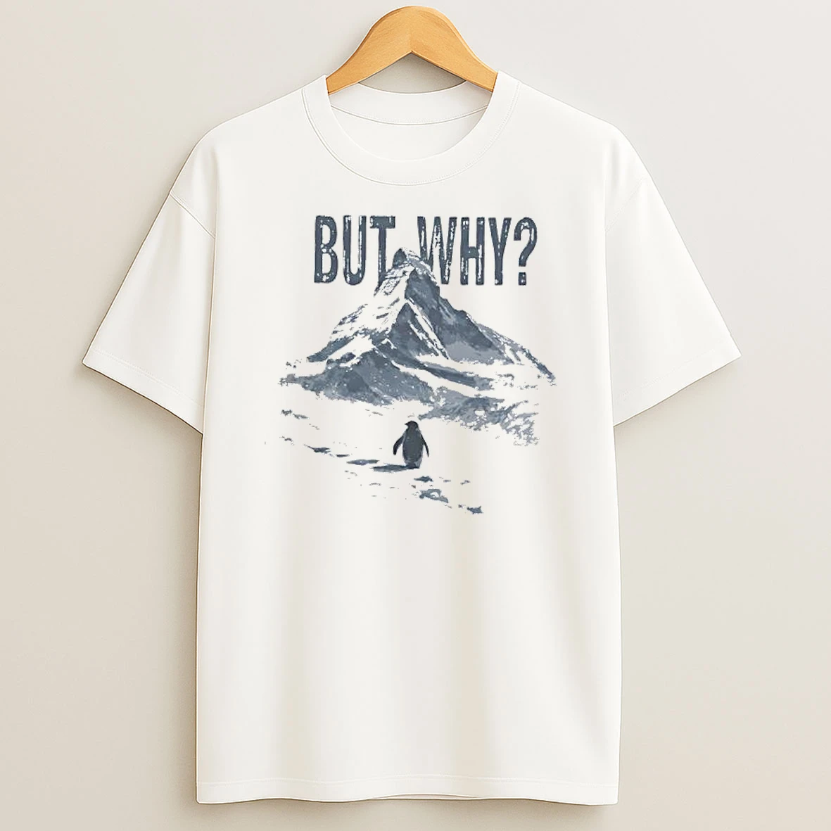 But Why Penguin Graphic T Shirt