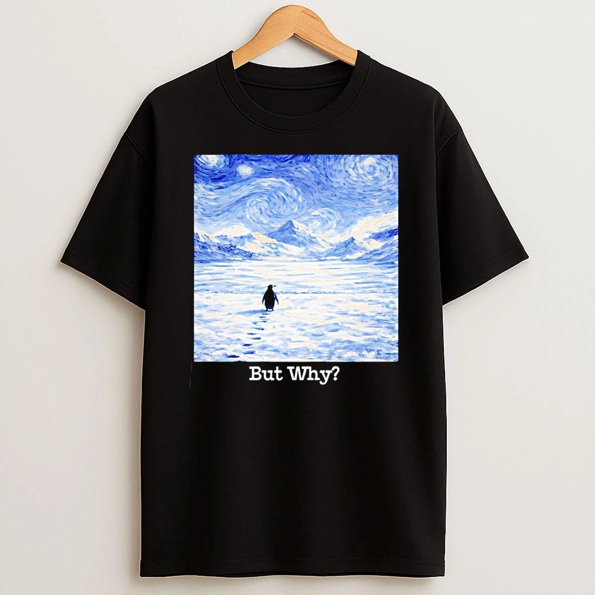 But Why Penguin Van Gogh T Shirt