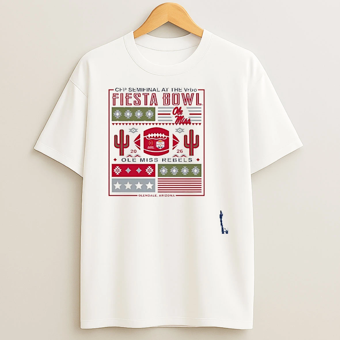 Cfp Semifinal Vrbo Fiesta Bowl 2026 Ole Miss Rebels Retro T Shirt