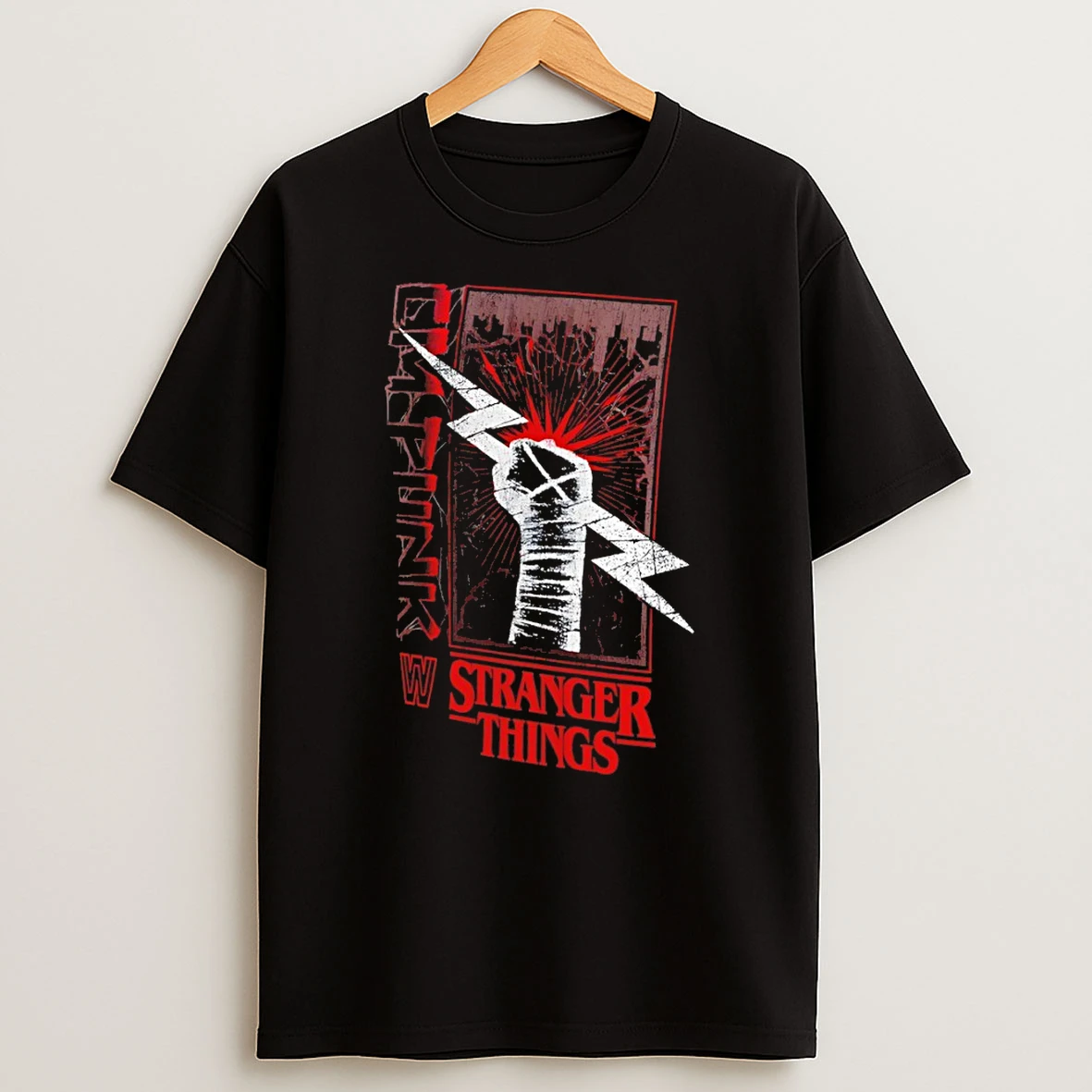 Cm Punk Wwe X Stranger Things Upside Down Vintage T Shirt