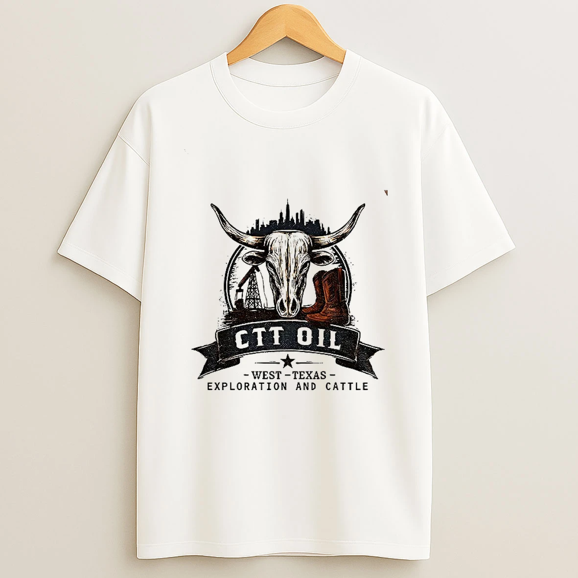 Ctt Oil Exploration And Cattle Ctt Oil Landman West Texas T Shirt