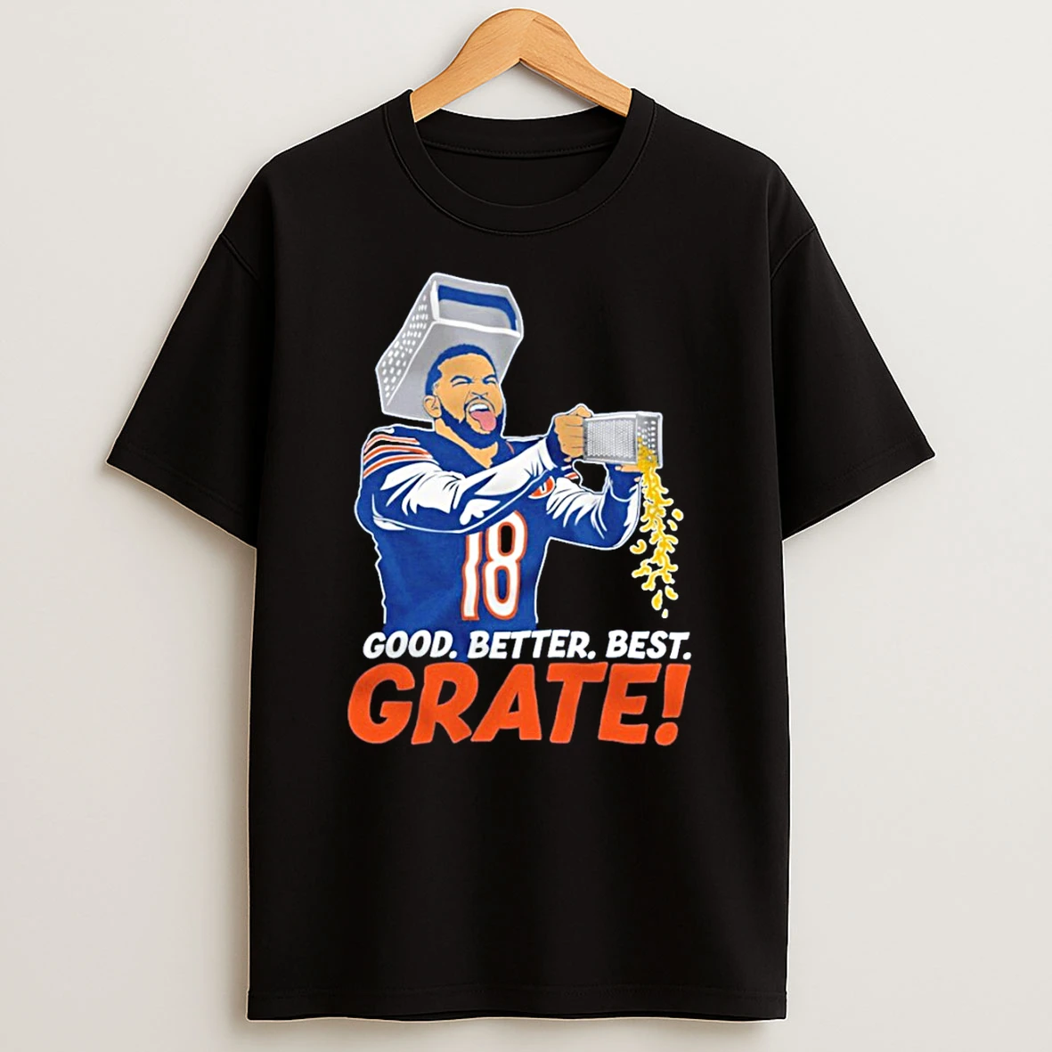 Caleb Williams Cheese Grater Good Better Best Grate Chicago Bears Football T Shirt