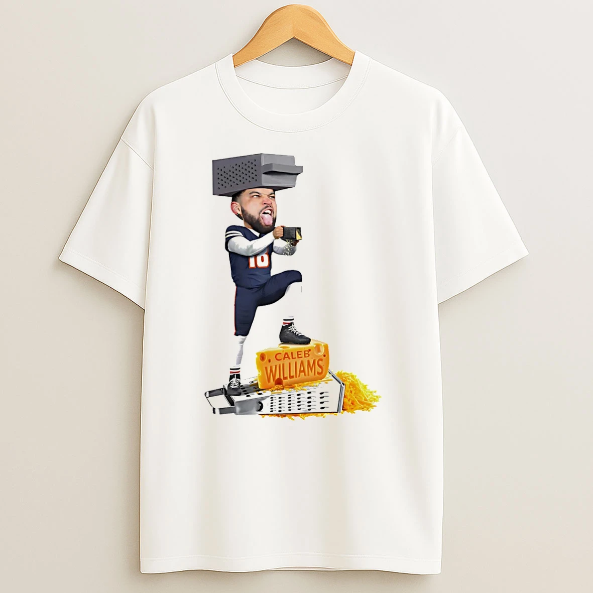 Caleb Williams Cheese Grater Caricature T Shirt