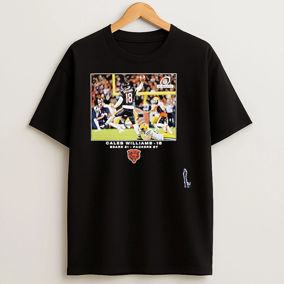 Caleb Williams Flash Features Wild Card Bears 31 Packers 27 T Shirt