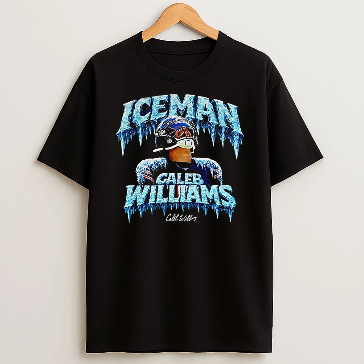 Caleb Williams Iceman Chicago Bears Football Winter Signature T Shirt