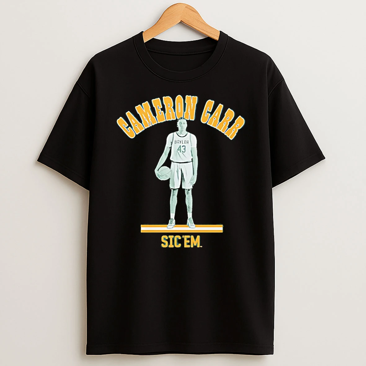 Cameron Carr Baylor Bears Sic Em Illustrated T Shirt