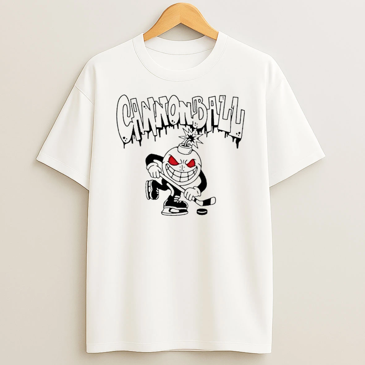 Cannonball Hardcore Band Hockey T Shirt