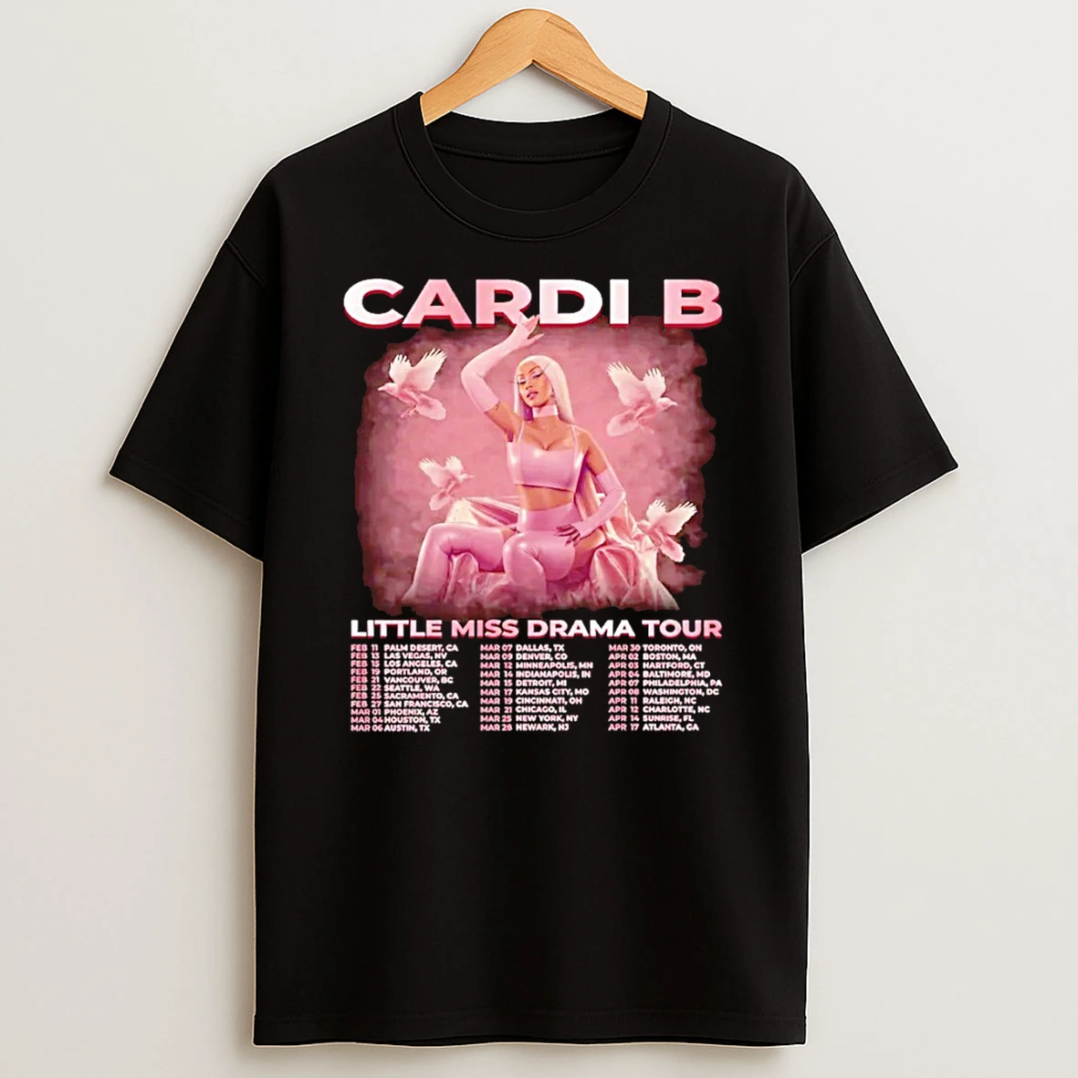 Cardi B Little Miss Drama Tour Schedule T Shirt