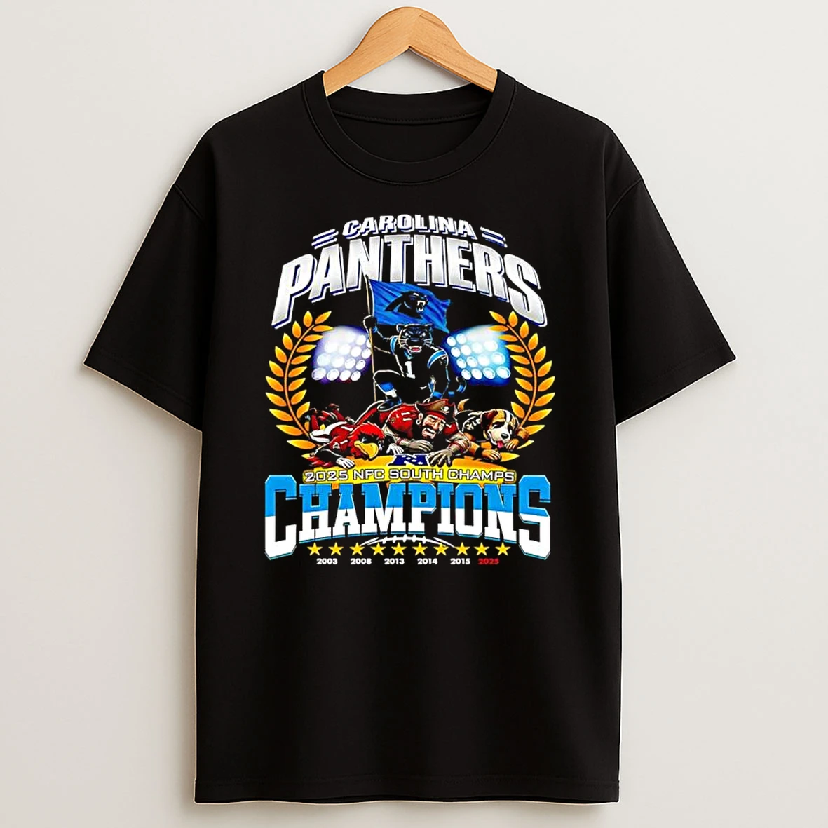 Carolina Panthers Nfc South 2025 Champions Division T Shirt