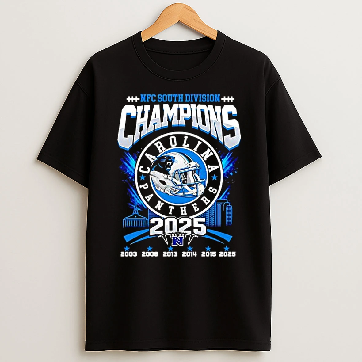 Carolina Panthers Nfc South Division 2025 Champions T Shirt