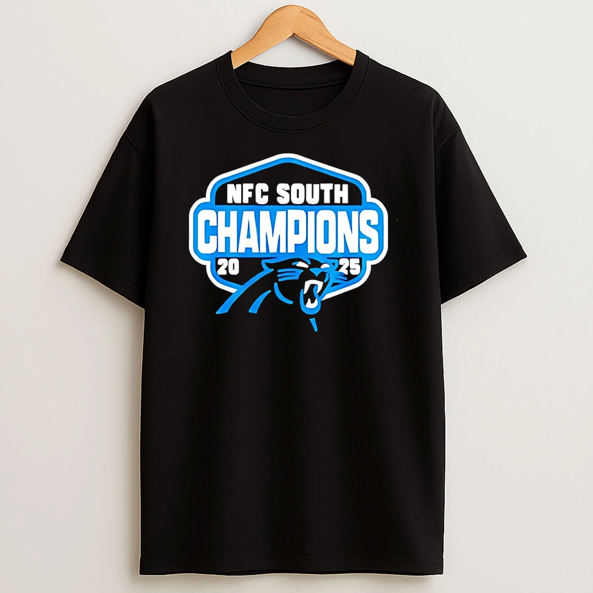 Carolina Panthers Nfc South Division Champions 2025 Conquer Logo T Shirt