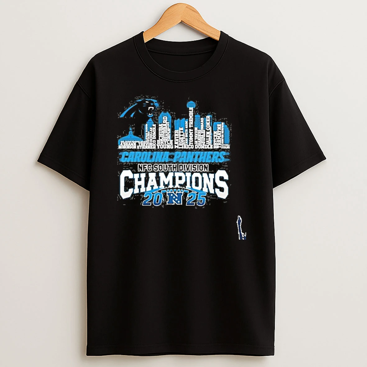 Carolina Panthers Typo City Nfc South Division Champions T Shirt