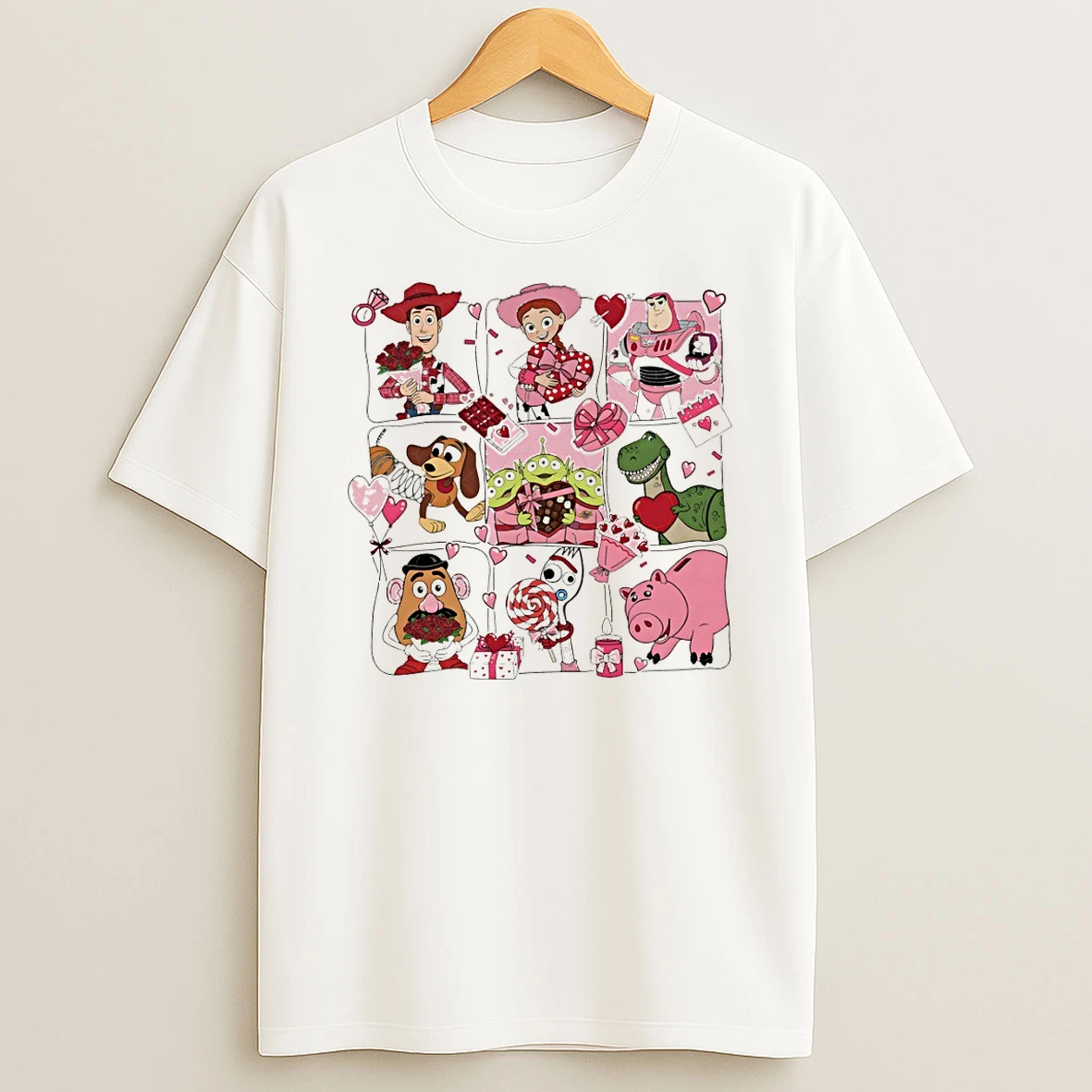 Cartoon Movie Pink Heart Valentine Coquette Valentines Day T Shirt