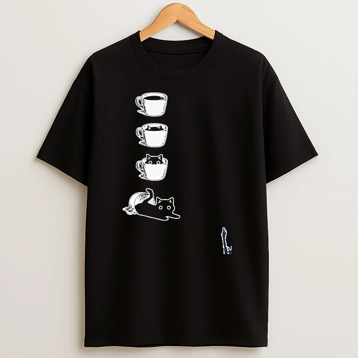 Cat And Coffee Japanese T Shirt