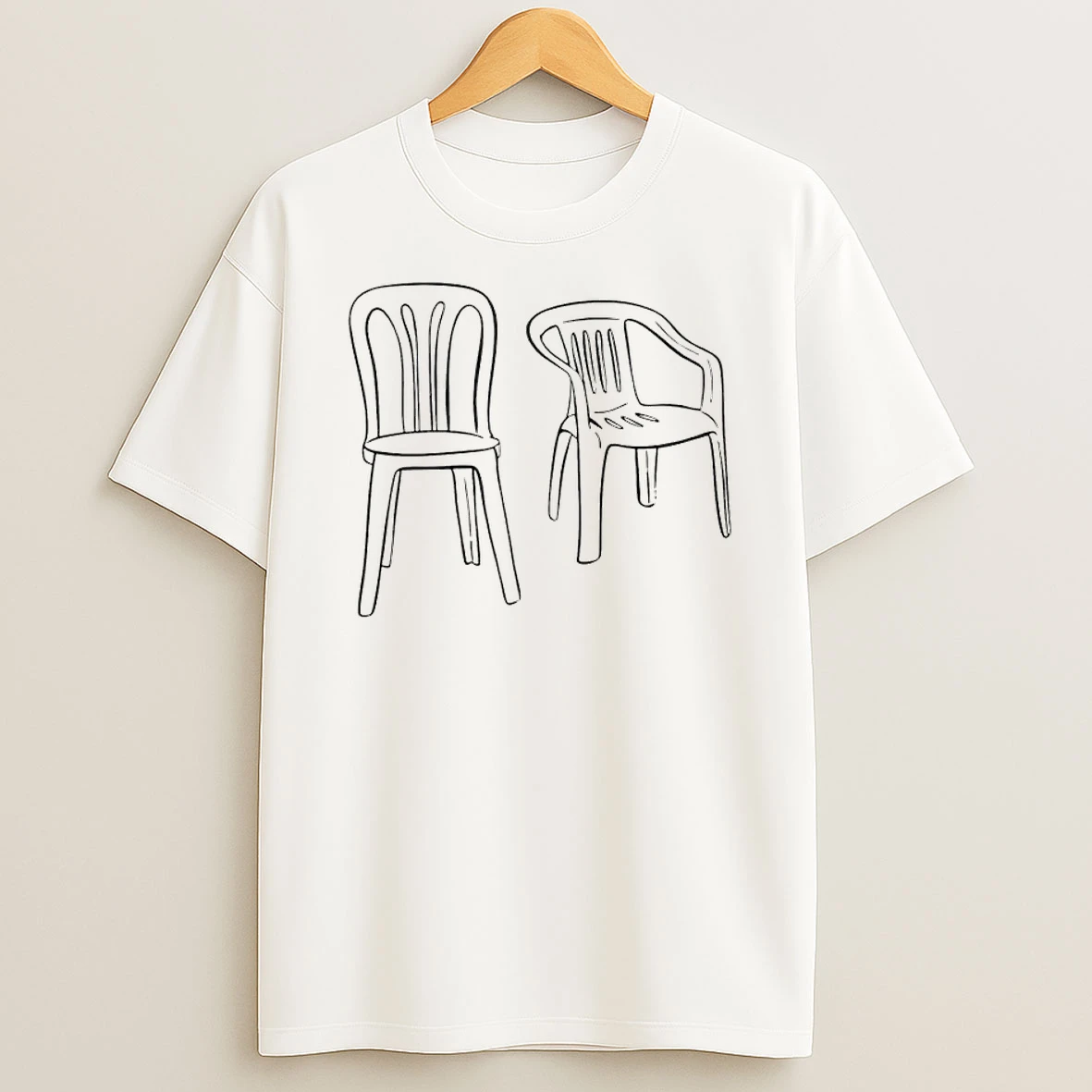 Chairs Drawing Bad Bunny Graphic T Shirt