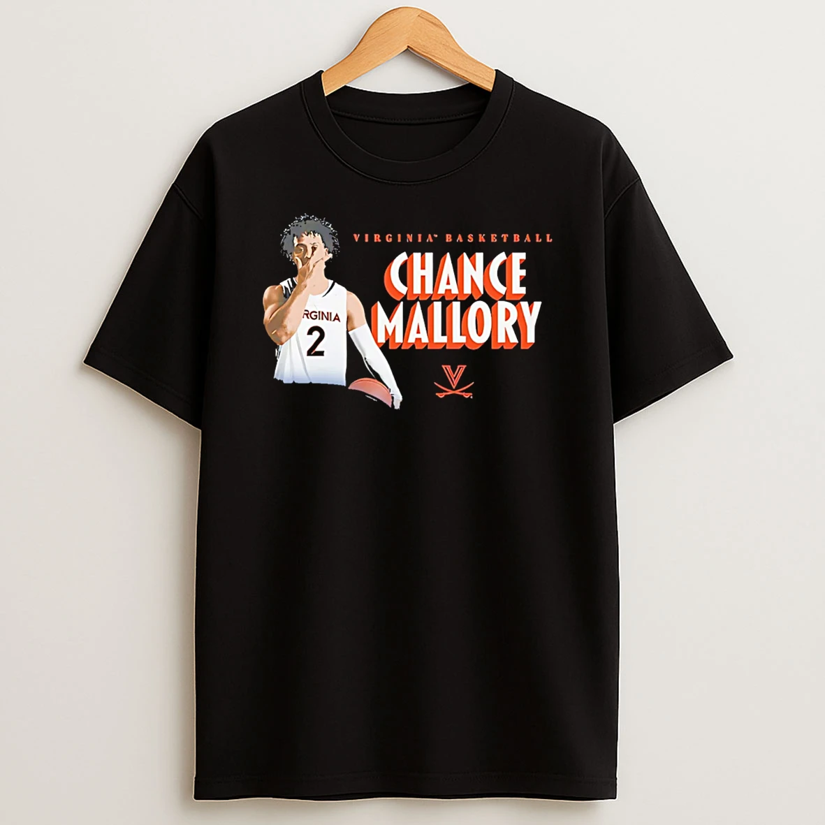 Chance Mallory Virginia Cavaliers Illustrated T Shirt