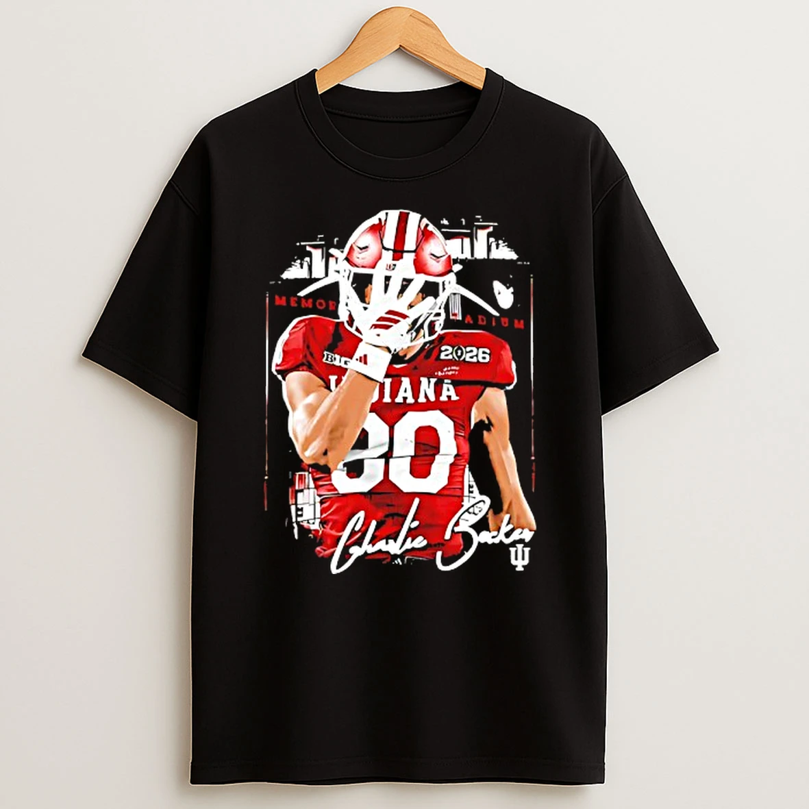 Charlie Becker 2025 2026 National Champions Indiana Hoosiers Signature T Shirt