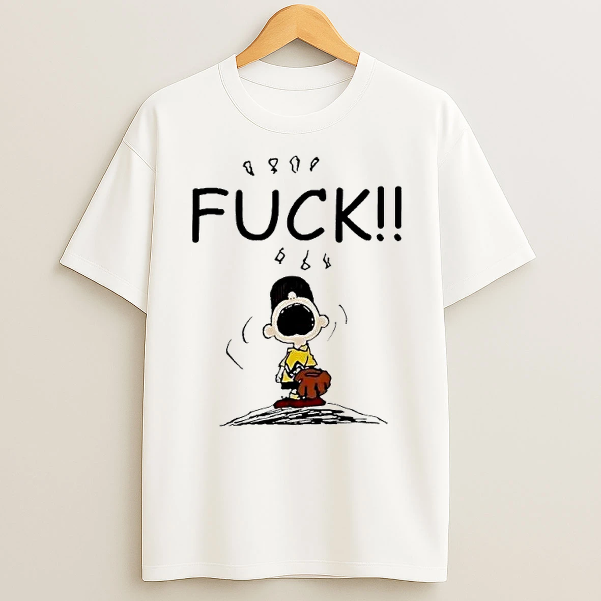 Charlie Brown Character Aaugh Fuck T Shirt