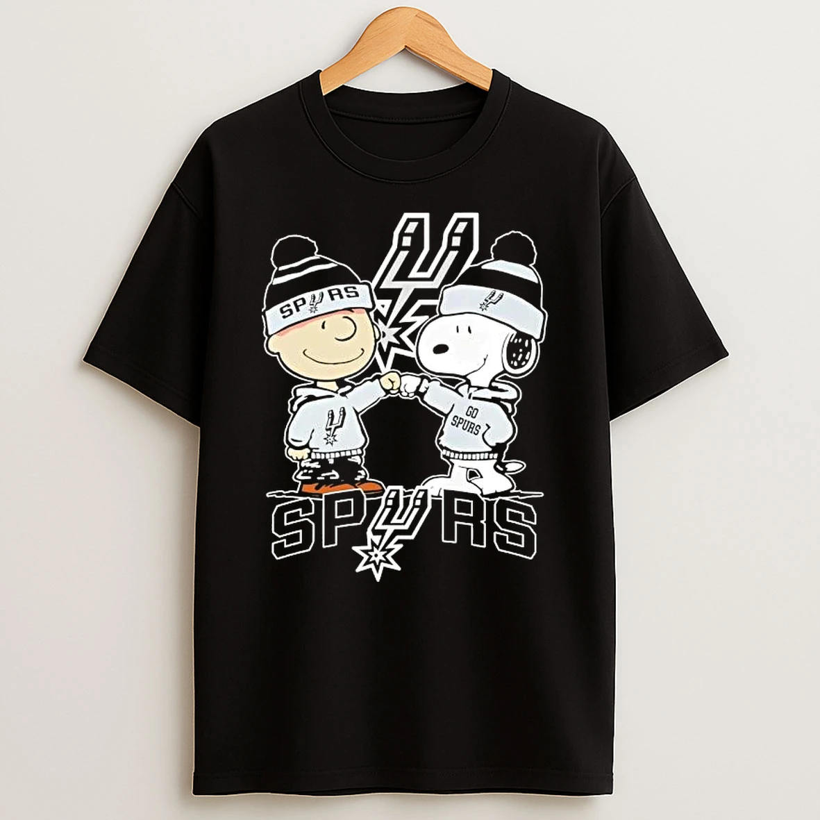 Charlie Brown Fist Bump Snoopy X San Antonio Spurs T Shirt