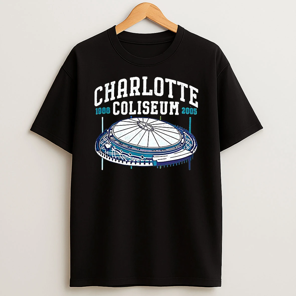 Charlotte Hornets Nba Charlotte Coliseum Stadium 1988 2005 T Shirt