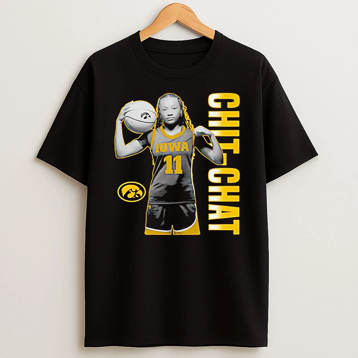 Chazadi Wright Iowa Hawkeyes Portrait T Shirt