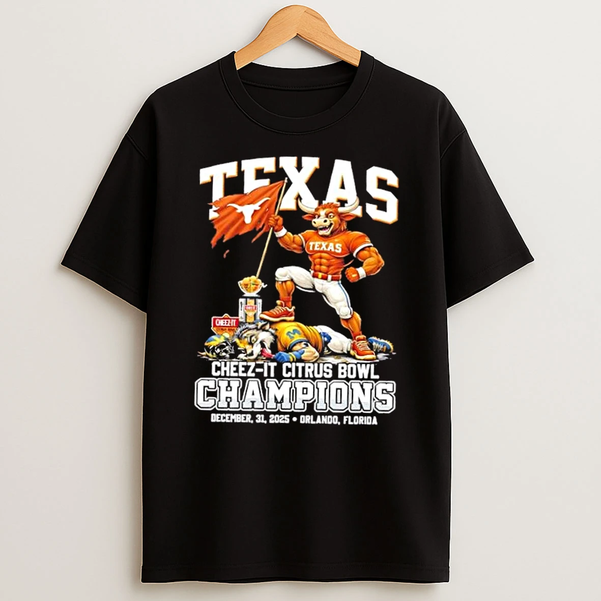 Cheez It Citrus Bowl Champions Texas Longhorns Beat Michigan Wolverines Orlando Florida T Shirt