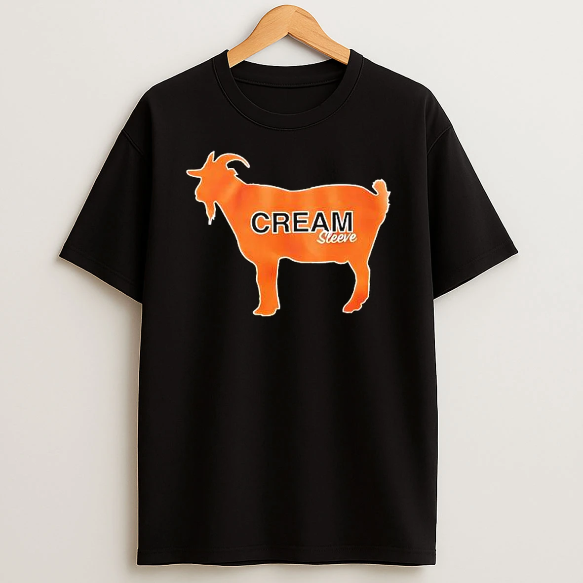 Chicago Bear Goat Cream Sleeve T Shirt