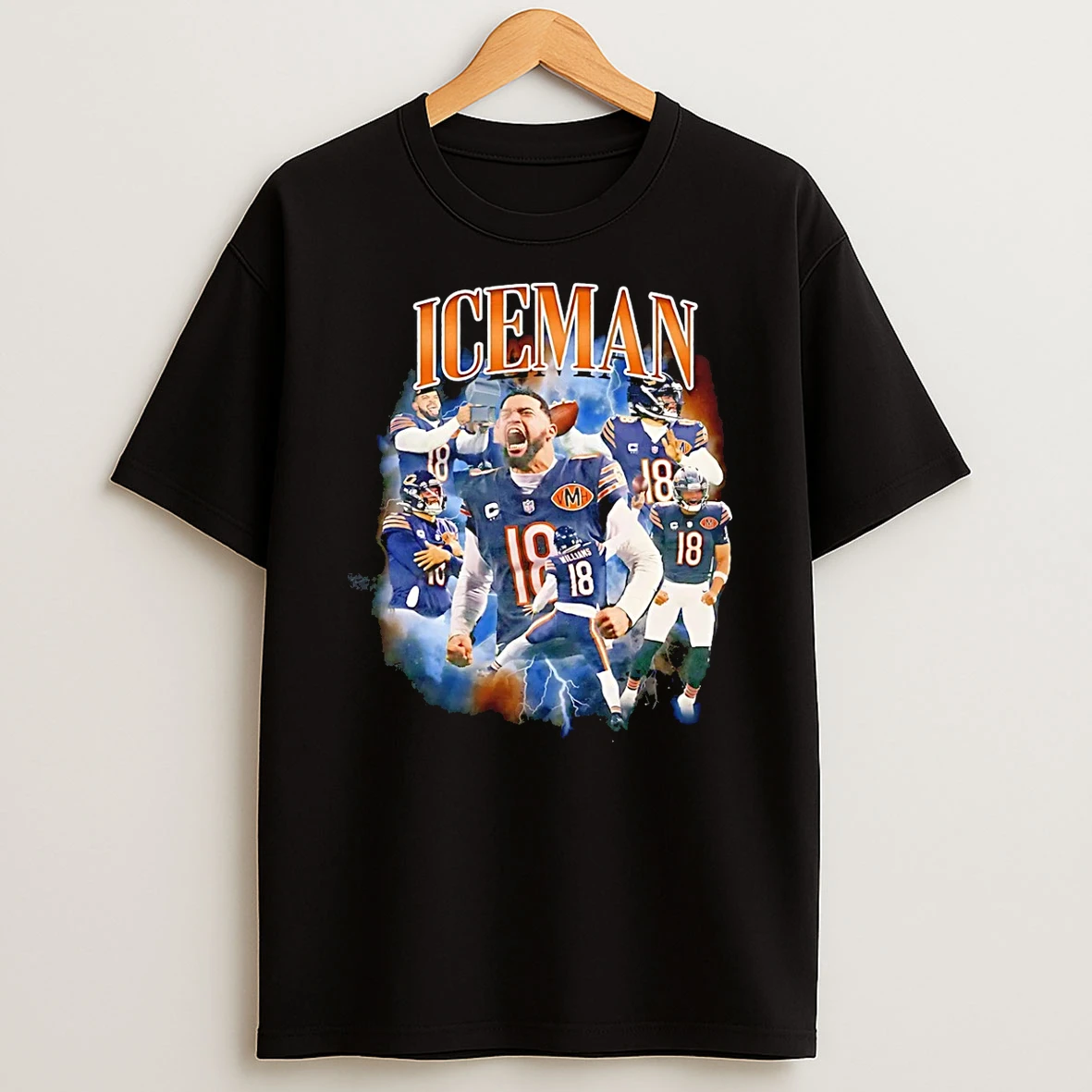 Chicago Bears Caleb Williams Iceman Player Collage T Shirt