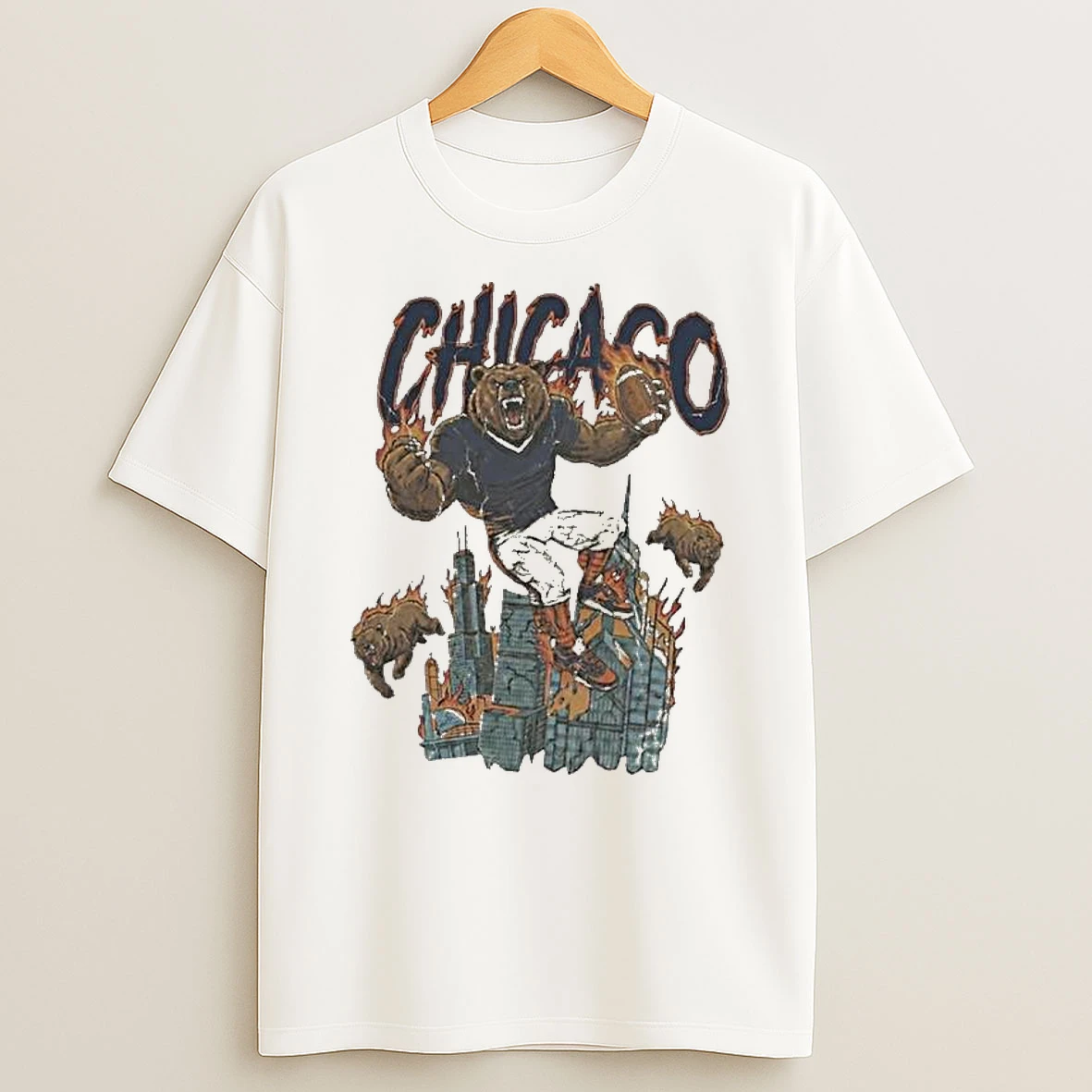 Chicago Bears Football Mascot Vintage T Shirt