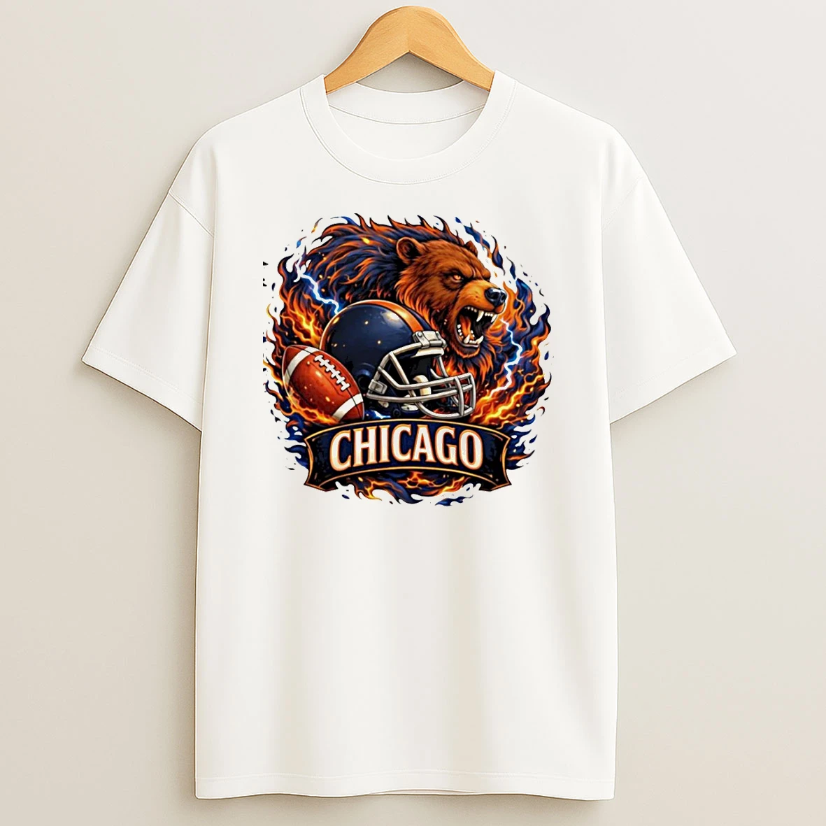 Chicago Bears Football Helmet Da Bears Logo 2026 T Shirt