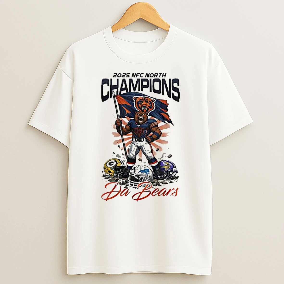 Chicago Bears Nfl Nfc South Champions Super Bowl Mascot Go Bears 2026 T Shirt