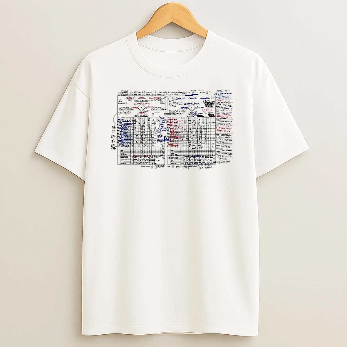 Chicago Cubs Pat Hughes Scorecard T Shirt