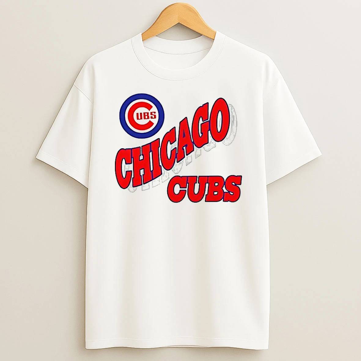 Chicago Cubs Baseball Name And Logo Vintage 90s Logo T Shirt