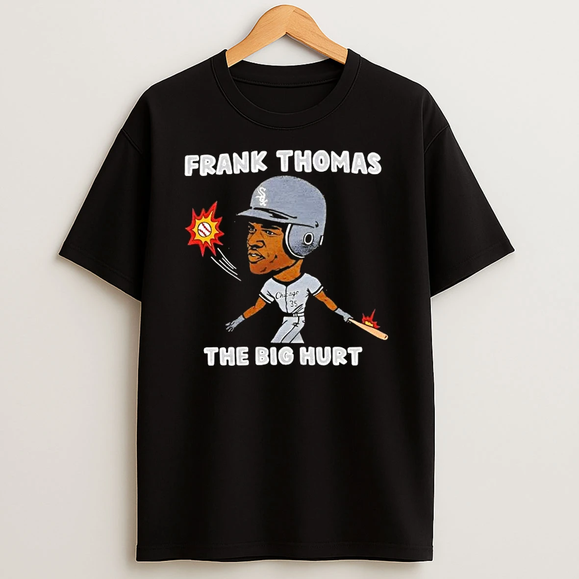 Chicago White Sox Frank Thomas The Big Hurt Caricature T Shirt