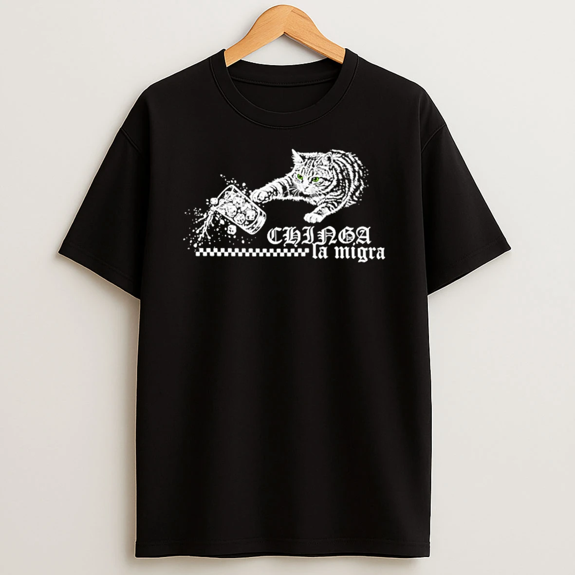 Chinga La Migra Anti Ice Chonky Cat T Shirt