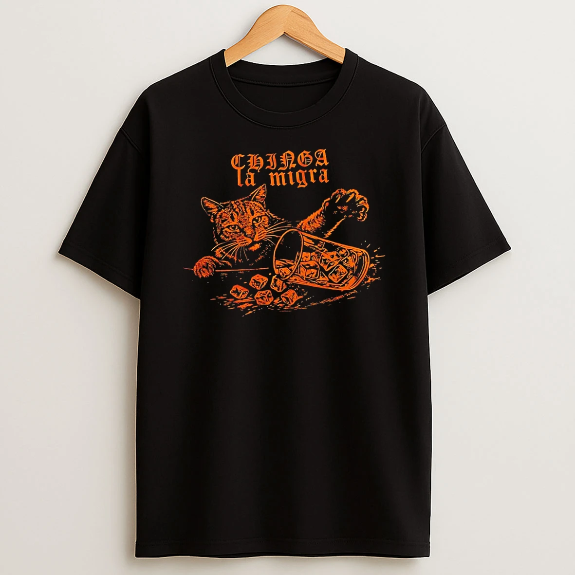 Chinga La Migra Cat Anti Ice Political Protest T Shirt