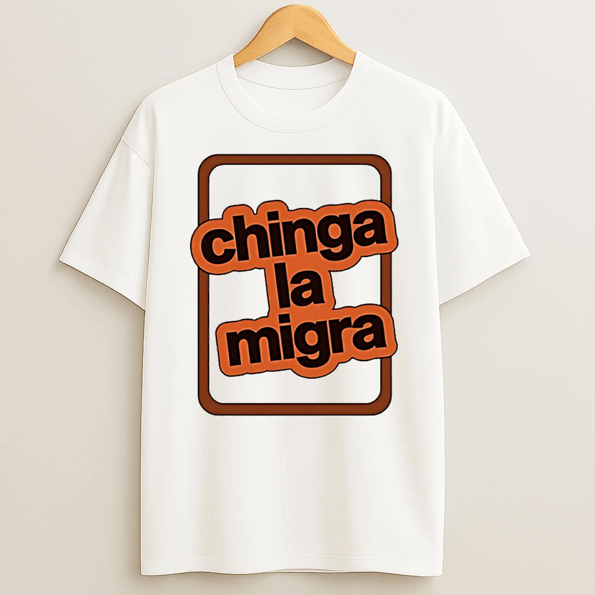 Chinga La Migra Circle T Shirt