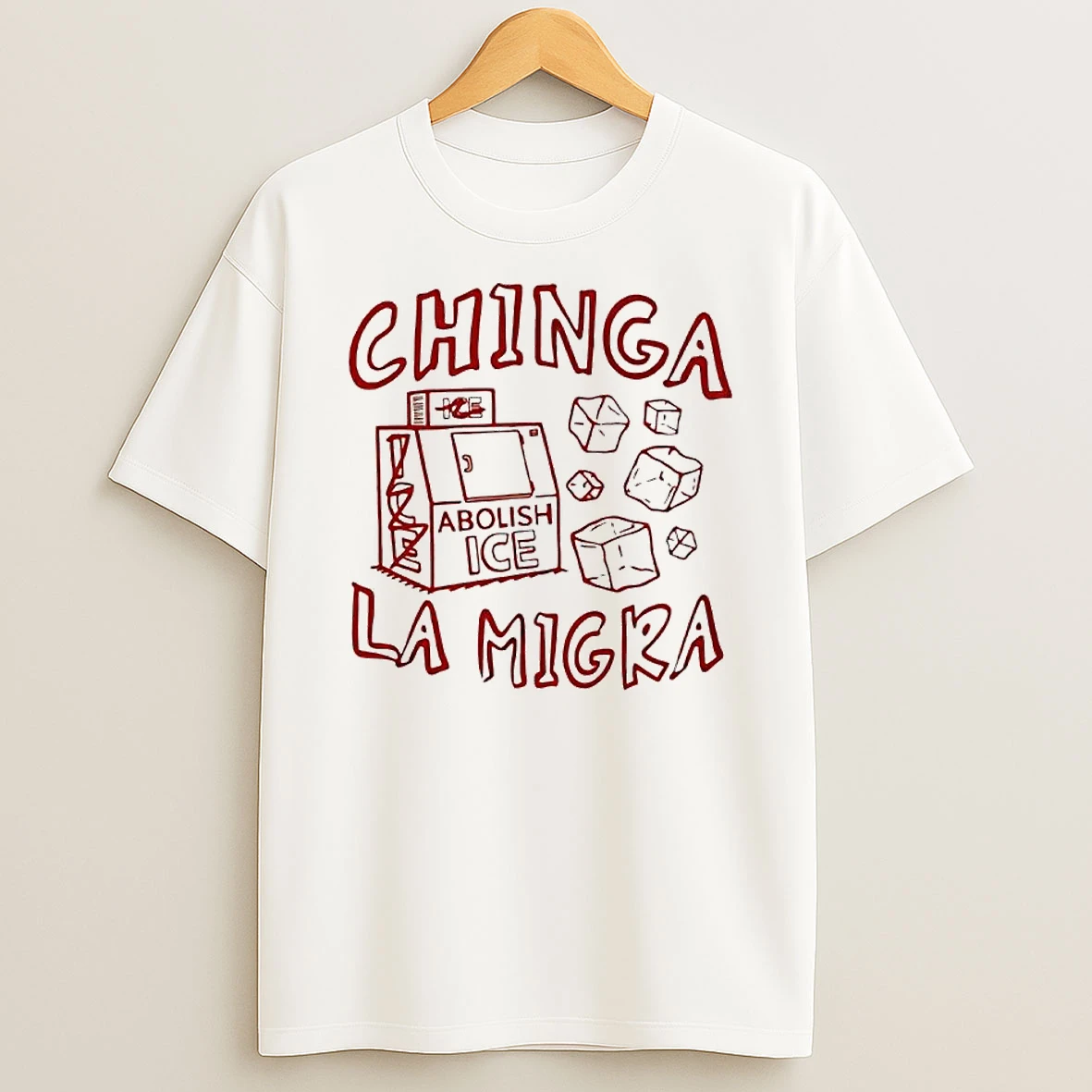 Chinge Abolish Ice La Migra Graphic T Shirt