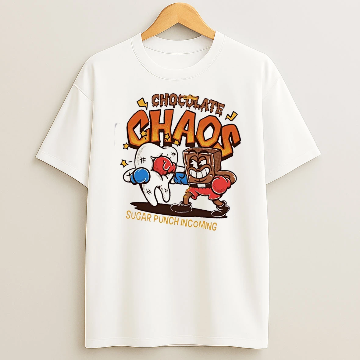 Chocolate Chaos Sugar Punch Incoming Teeth T Shirt