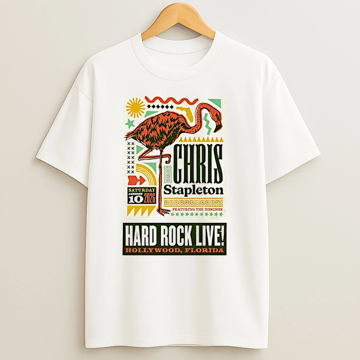 Chris Stapleton 10th January 2026 Hollywood Fl T Shirt