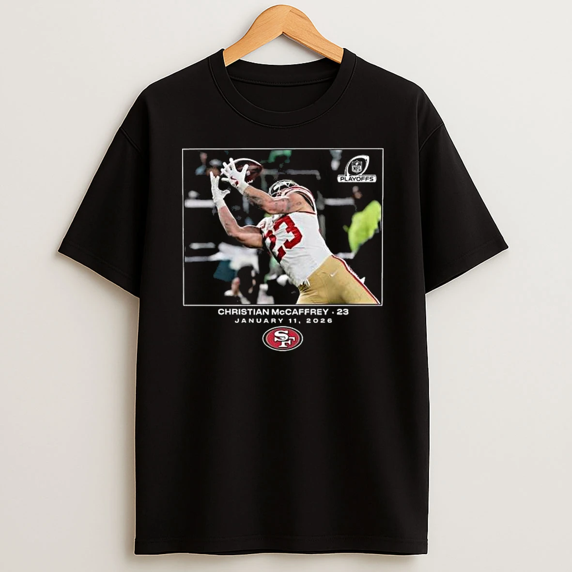 Christian Mccaffrey San Francisco 49ers Nfl Flash Features Wild Card Big Tall T Shirt