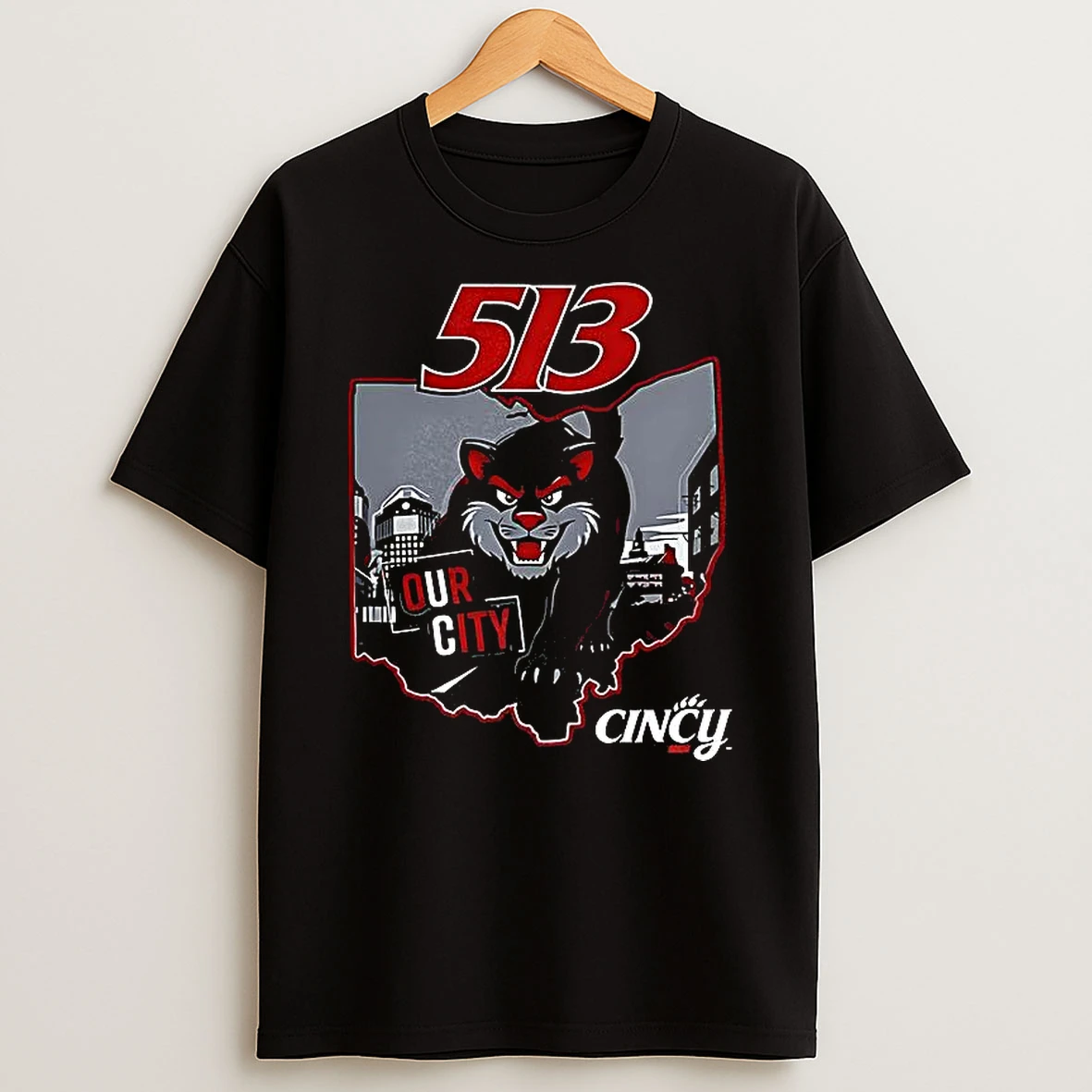 Cincinnati Bearcats City 513 Cincy T Shirt