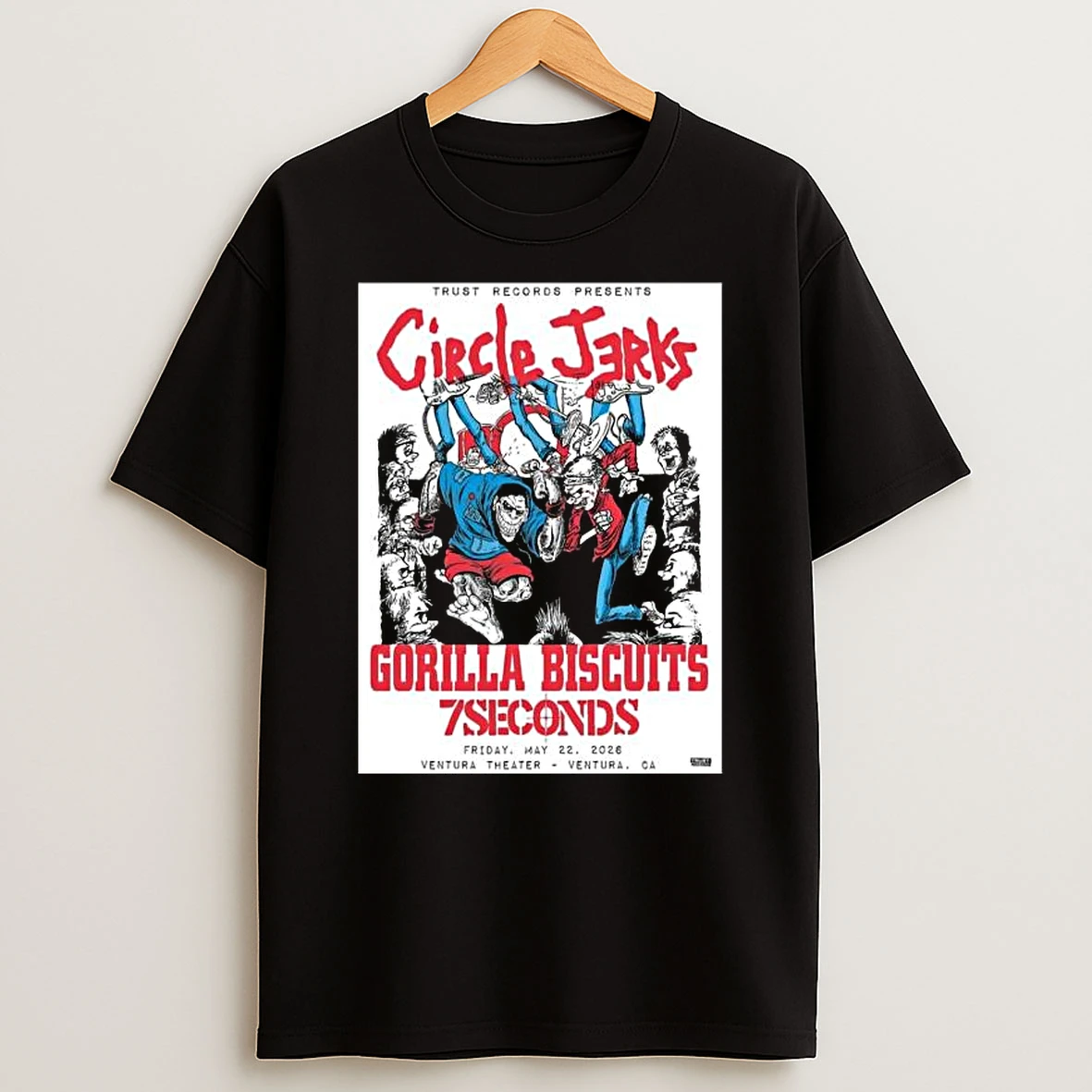 Circle Jerks Ventura Ca May 22 2026 Concert T Shirt