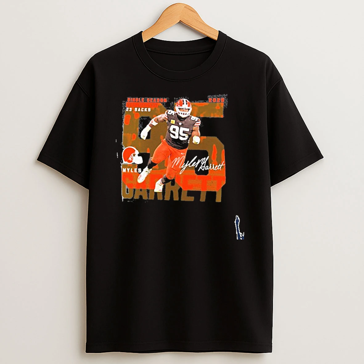 Cleveland Browns Myles Garrett Nfl Single Season Sack Record T Shirt
