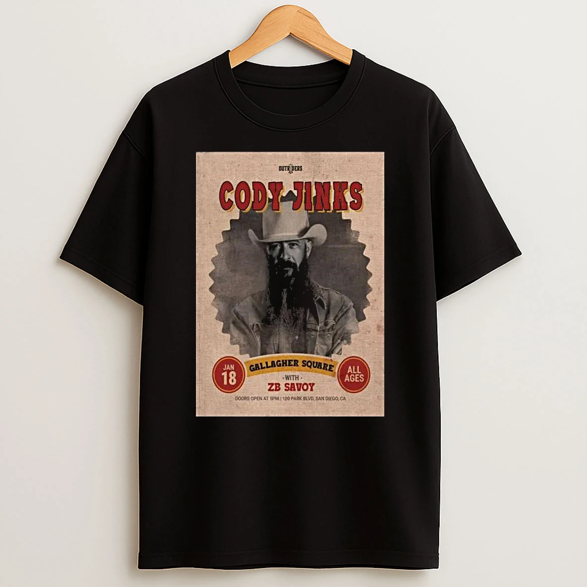 Cody Jinks Tour San Diego Ca On Jan 18 2026 T Shirt