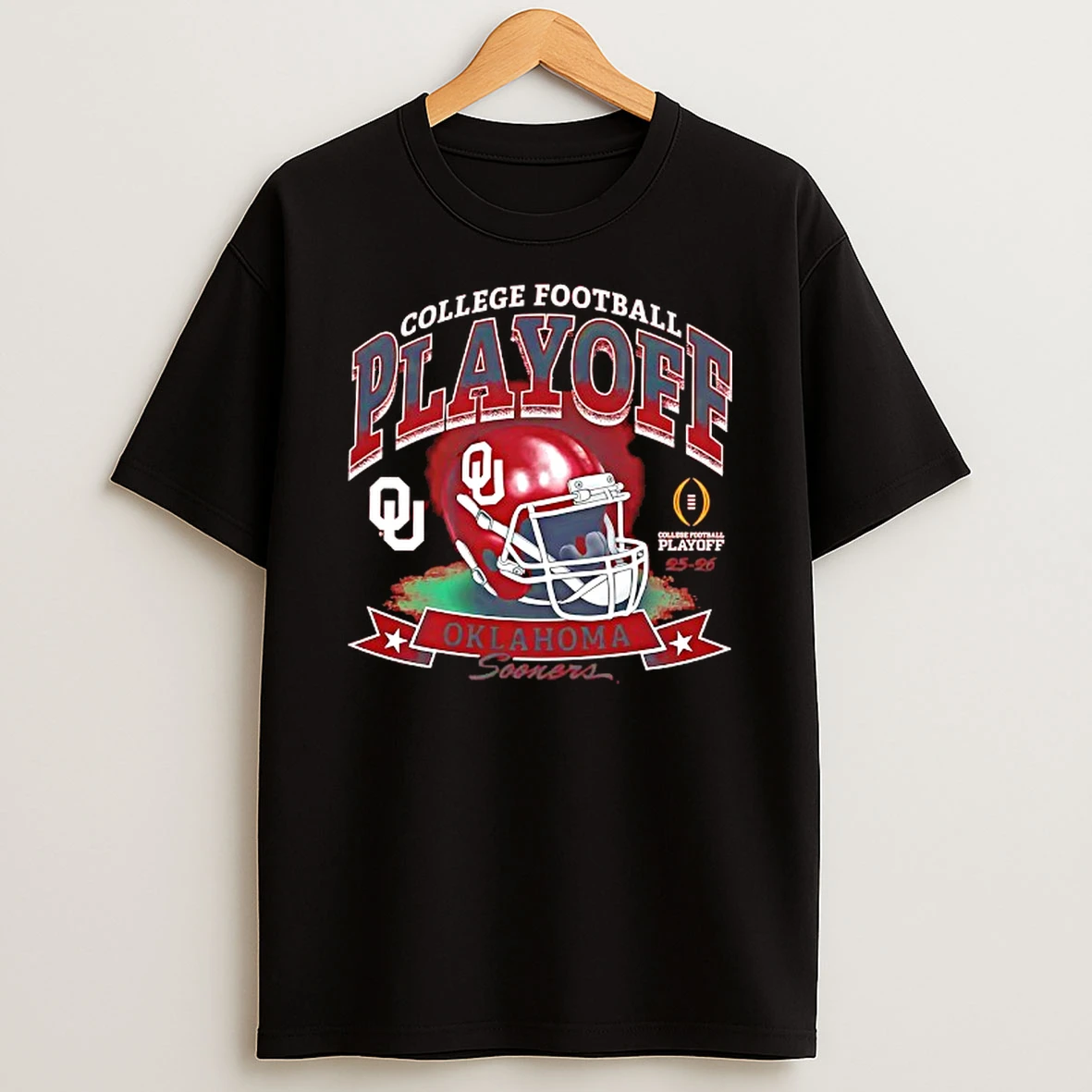 College Football Playoff 2025 2026 Oklahoma Sooners Helmet T Shirt