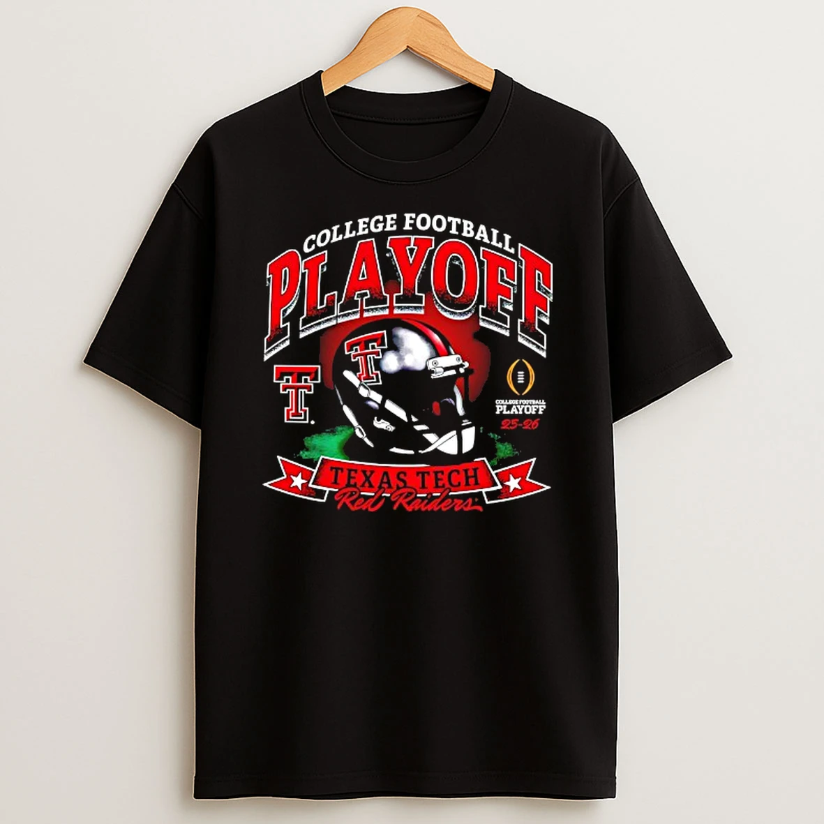 College Football Playoff 2025 2026 Texas Tech Red Raiders Helmet T Shirt
